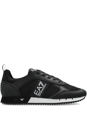 Ea7 Emporio Armani logo-embellished lace-up sneakers - Black