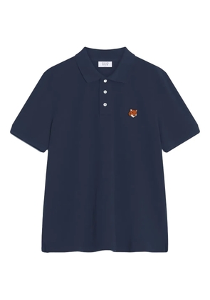 Maison Kitsuné logo-embroidered polo shirt - Blue