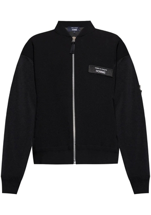 Comme des Garçons Homme logo-patch bomber jacket - Black