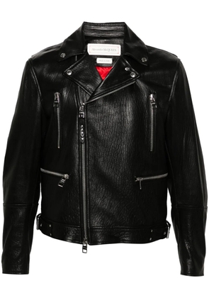 Alexander McQueen leather biker jacket - Black