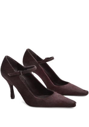 LouLou de Saison 85mm Kabel pony-effect leather pumps - Red