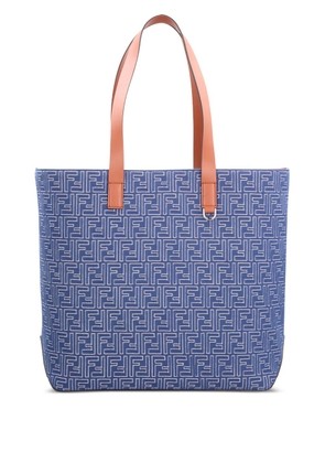 FENDI medium FF jacquard denim-effect tote bag - Blue