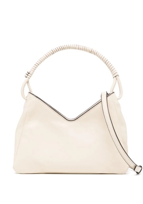 STAUD Valerie leather shoulder bag - White