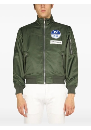 Department 5 zip-up patch jacket - Green