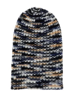 HURRAY striped cashmere beanie - Black