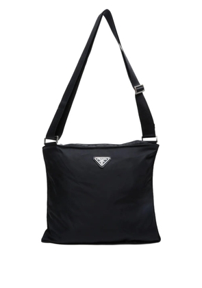 Prada Pre-Owned 1990-2000 logo-triangle shoulder bag - Black