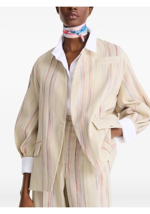 Longchamp En Pleine Vague silk scarf - Neutrals