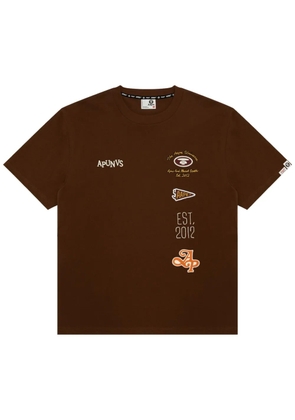 AAPE BY *A BATHING APE® text-print T-shirt - Brown