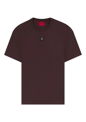 HUGO logo-patch t-shirt - Brown