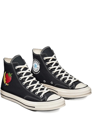 Sky High Farm cotton-denim trainers - Black