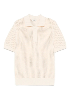 SANDRO knitted polo shirt - Neutrals