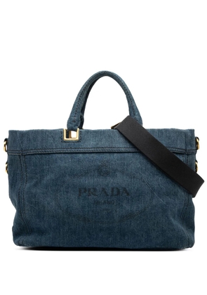 Prada Pre-Owned 2013-2025 Denim Canapa Logo satchel - Blue