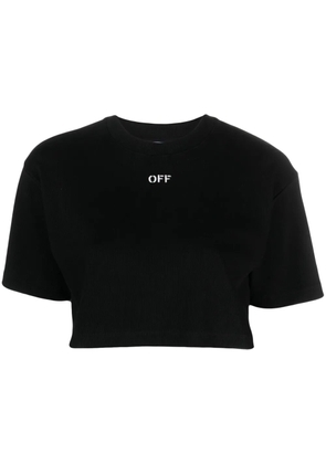 Off-White Off-Stamp cropped T-shirt - Black