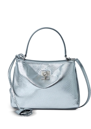 Balenciaga croc-embossed rodeo mini tote bag - Silver