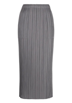 Pleats Please Issey Miyake plissé high-waist midi skirt - Grey