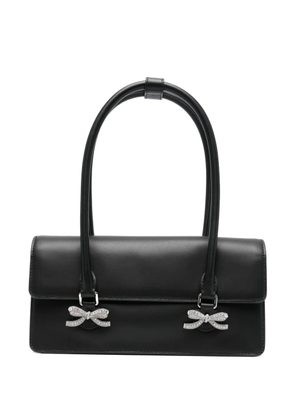 Self-Portrait crystal-bow top-handle bag - Black