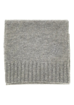 Emporio Armani ribbed scarf - Grey