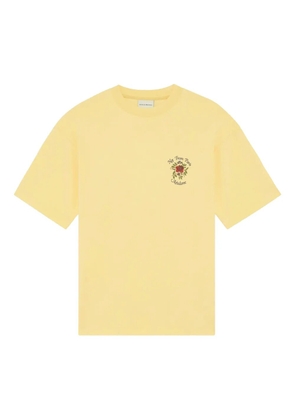Drôle De Monsieur floral print T-shirt - Yellow