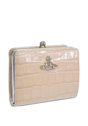Vivienne Westwood Orb-detail leather wallet - Neutrals