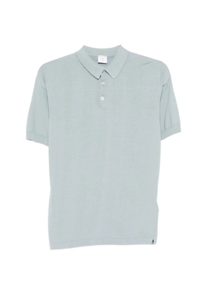 Eleventy buttoned knitted polo shirt - Blue