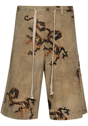 Uma Wang Pallor cotton bermuda shorts - Brown
