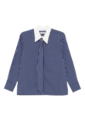 SANDRO checked tie-neck blouse - Blue