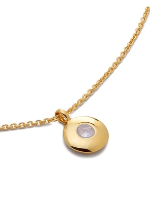 Monica Vinader round-pendant necklaces - Gold
