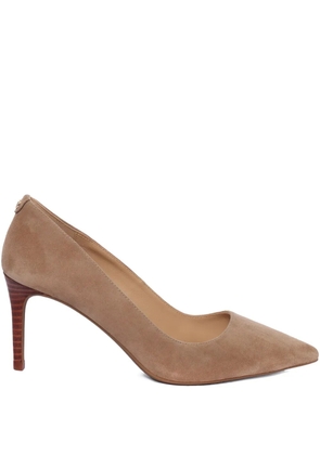Michael Michael Kors Alina suede pointed-toe pumps - 297 HUSK