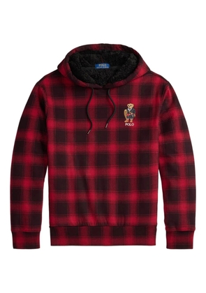 Polo Ralph Lauren plaid-pattern hoodie - Red