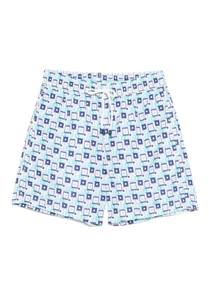 FIORIO MILANO geometric-print swim shorts - Blue