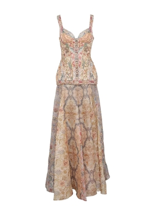 ZIMMERMANN Corded Rebellion maxi dress - Neutrals