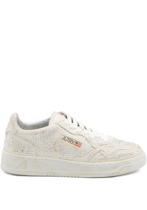 Autry Medalist rhinestone sneakers - White