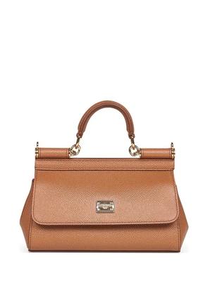 Dolce & Gabbana dauphine calf leather top handle bag - Brown