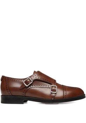 Bally Egli brogue-detail monk shoes - Brown