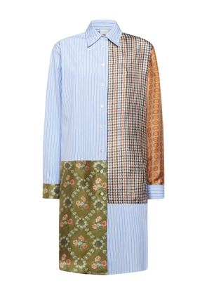Pierre-Louis Mascia patchwork-design shirt - Blue