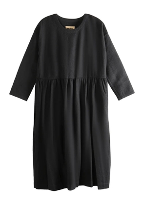 Uma Wang long-sleeve crew-neck midi dress - Black