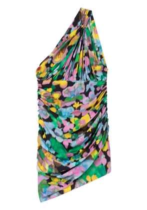 AZ FACTORY x Lutz Huelle Ava floral-print one-shoulder minidress - Pink