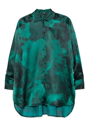 Kiton printed silk shirt - Green