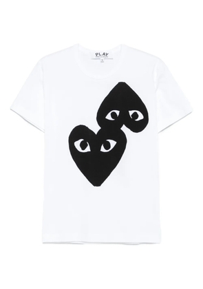 Comme Des Garçons Play logo T-shirt - White