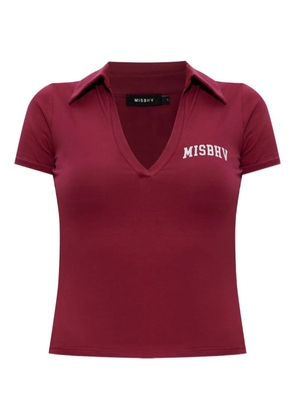 MISBHV V-neck logo top - Red