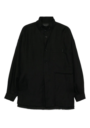 TEAM WANG design Draped Acceptance shirt - Black
