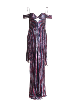 Maria Lucia Hohan pleated lace-up gown - Pink