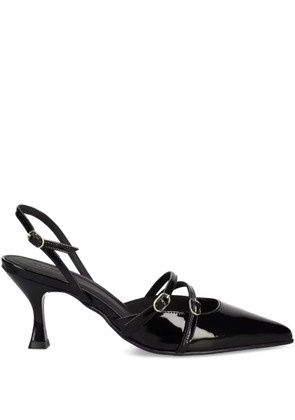 ALOHAS 75mm patent-leather slingback pumps - Black