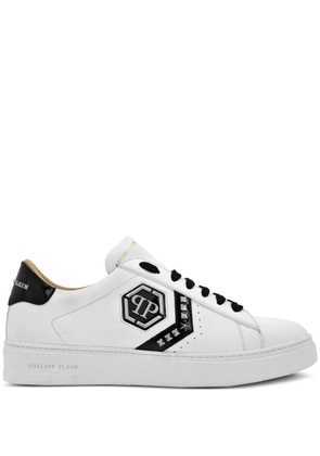 Philipp Plein Lo-Top leather sneakers - White