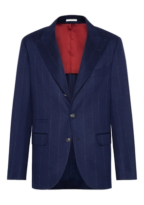 Brunello Cucinelli chalk stripe blazer - Blue