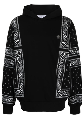 Philipp Plein bandana-print long-sleeve hoodie - Black