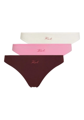 Karl Lagerfeld Signature thong gift set (pack of three) - Red