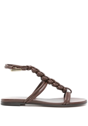 Gianvito Rossi braided flat sandals - Brown