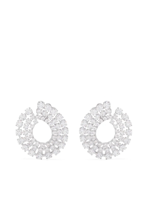 Swarovski Matrix hoop earrings - White