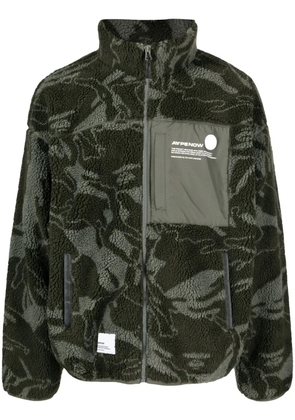 AAPE BY *A BATHING APE® camouflage-print fleece jacket - Green